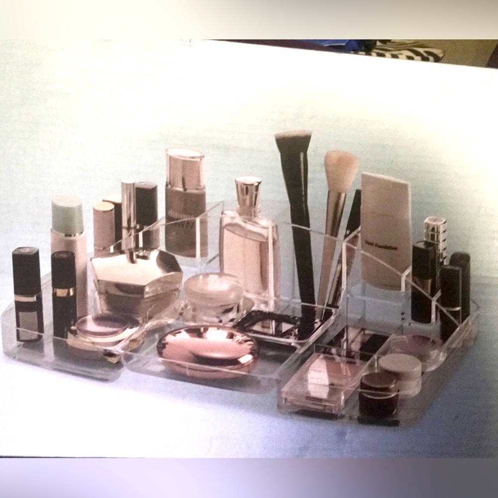 Brand New & Boxed Acrylic Cosmetic Organizer Measurement 15” by 9” by 4”